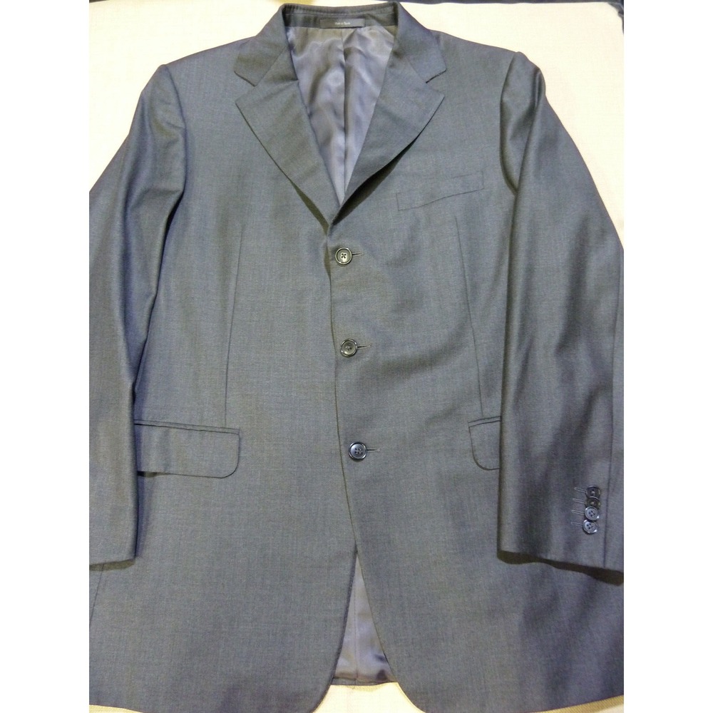 Ermenegildo Zegna Charcoal Gray Wool Mens Sport Coat Jacket Size 46L